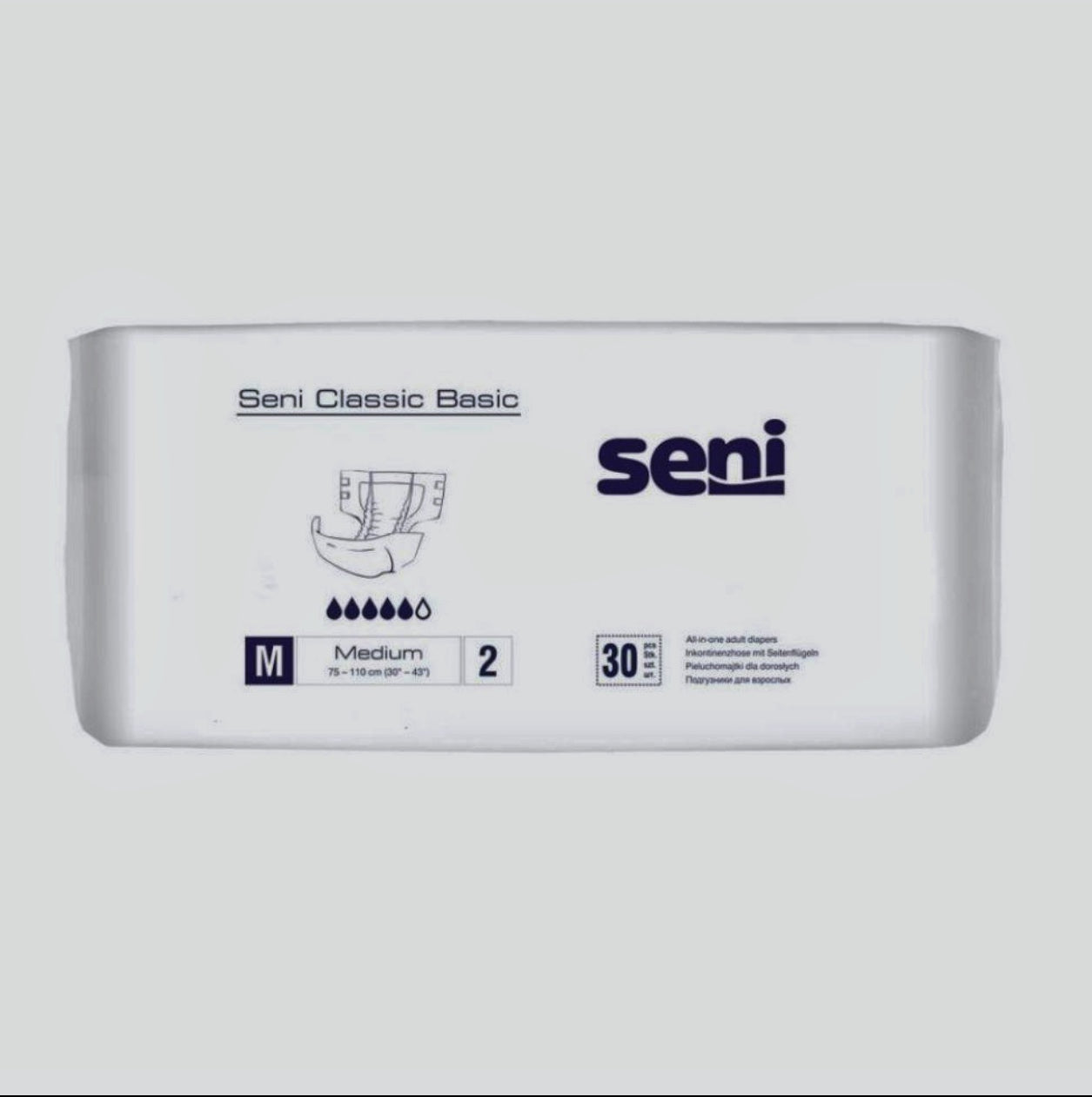 Seni Classic Basic Inkontinenzhose, Größe
M-XL - 30 Stück - M | Packung (30 Stück)